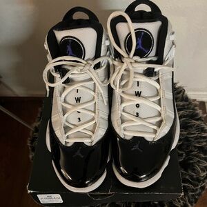 Jordan 6 Rings Black and Gold Sneakers